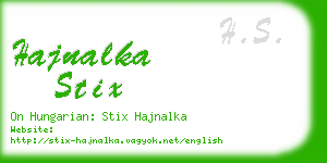 hajnalka stix business card